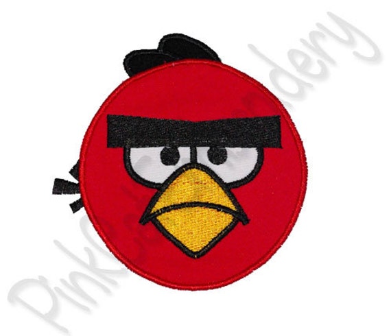 Angry Bird Applique Machine Embroidery Design by PinkCatEmbroidery