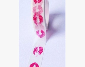 Lips Print Washi Tape -- Japanese Washi Tape -Deco tape-- 15mm x10M