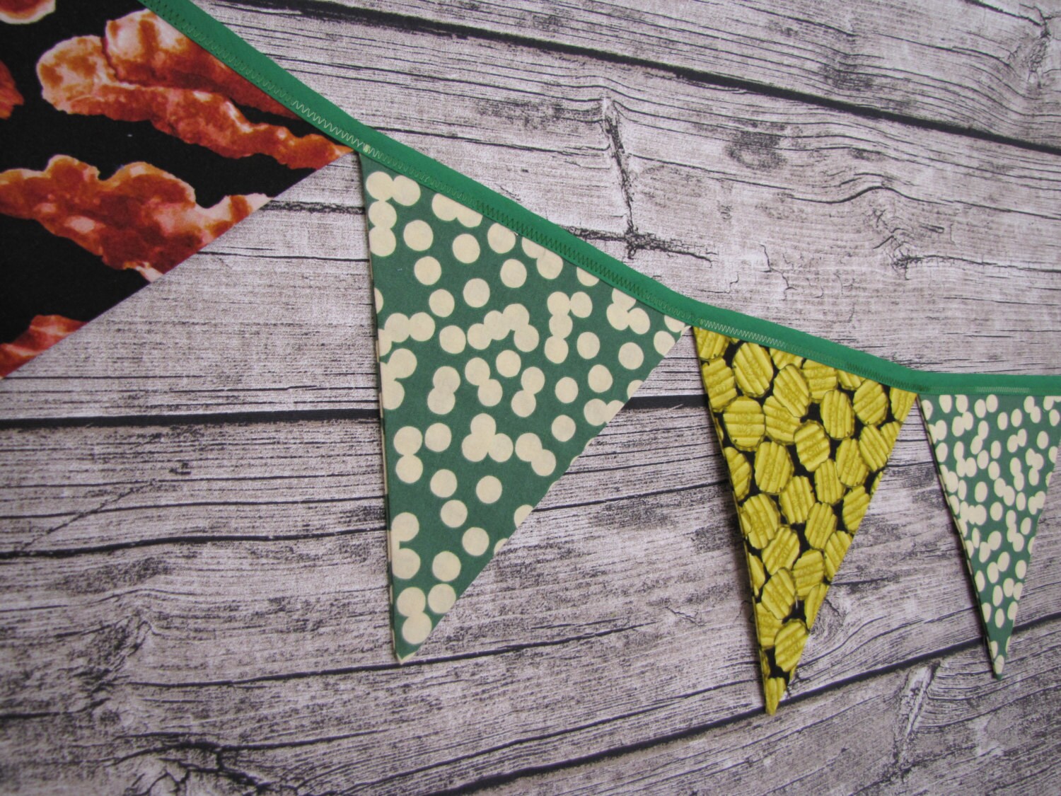 Bacon Bunting Bacon Flags Bacon Banner by ThePathLessRaveled