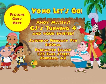 jake neverland pirates pirate invi tation