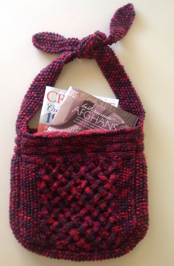 Handmade Knitted Shoulder Bag by WeAreFamilyHeath on Etsy