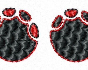 Mini elephant paw print Alabama embroidery design download 4x4 hoop size