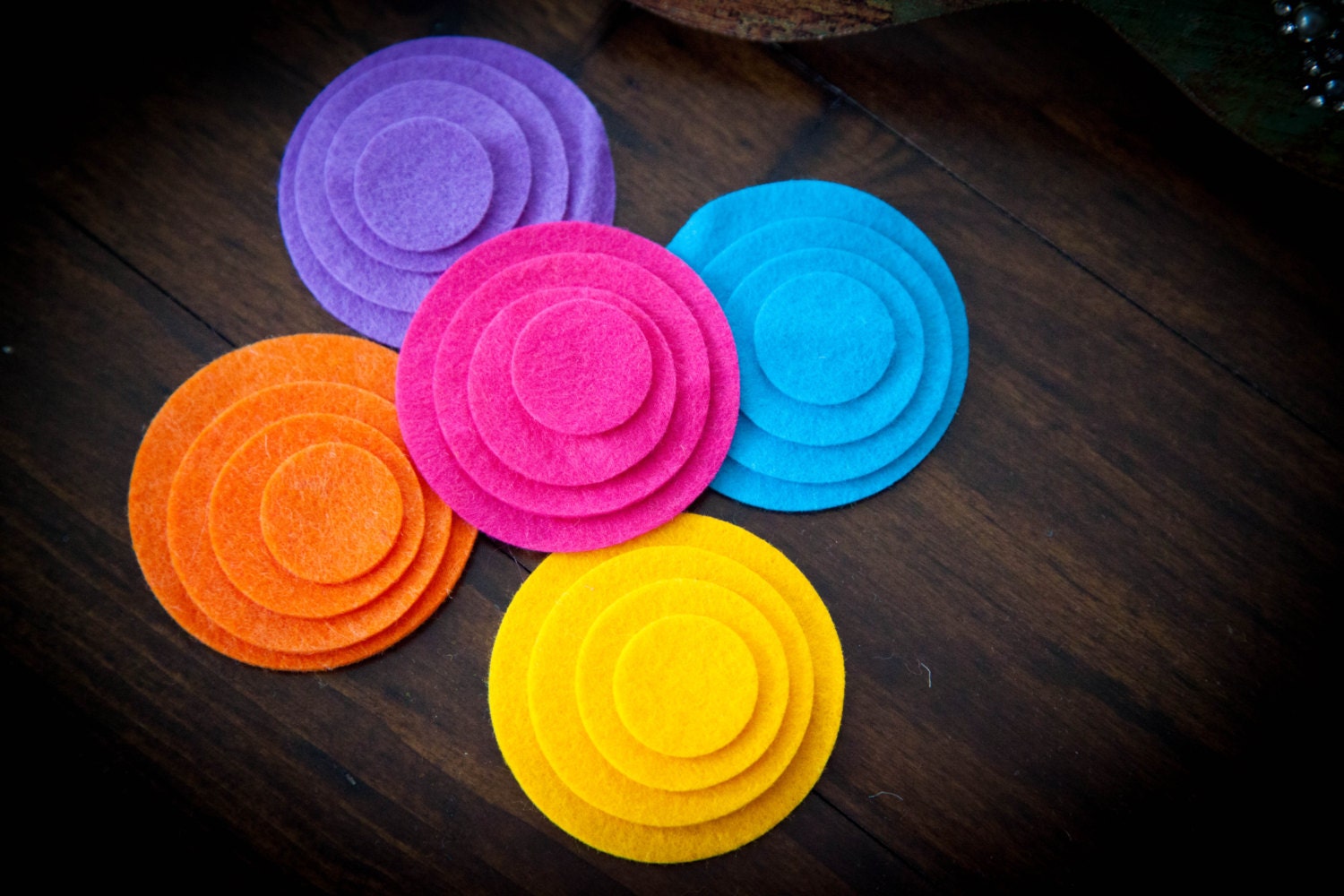 60 Piece Wool Blend Circle Felt Circle Cuts Felt Circle Die