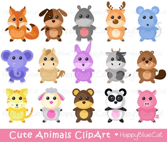 cute zoo animals clipart-#38