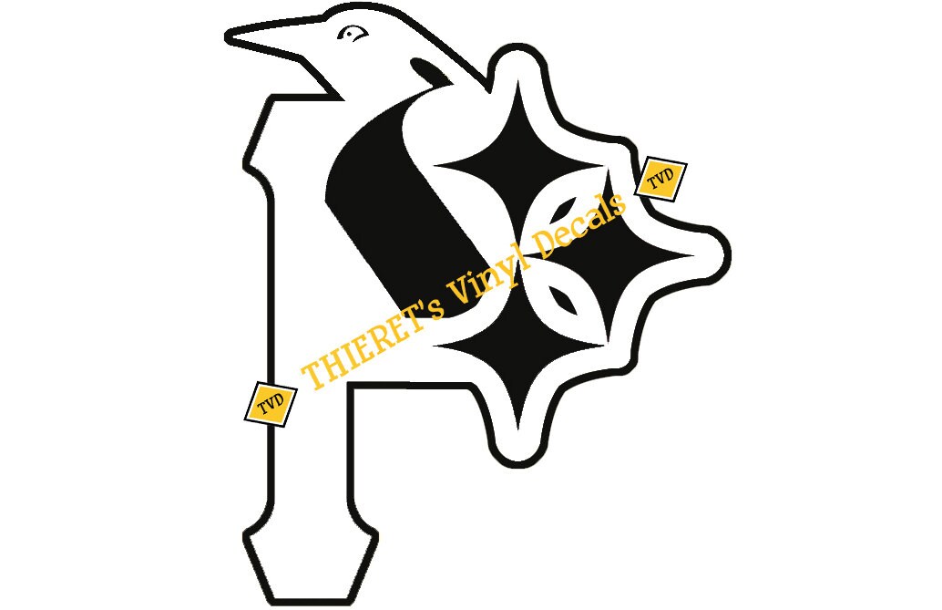 Pittsburgh sports teams trilogo vinyl car decal. laptop decal