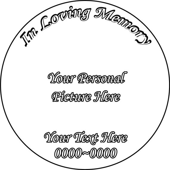 Custom Image In Loving Memory Full Color Circle Shape Custom