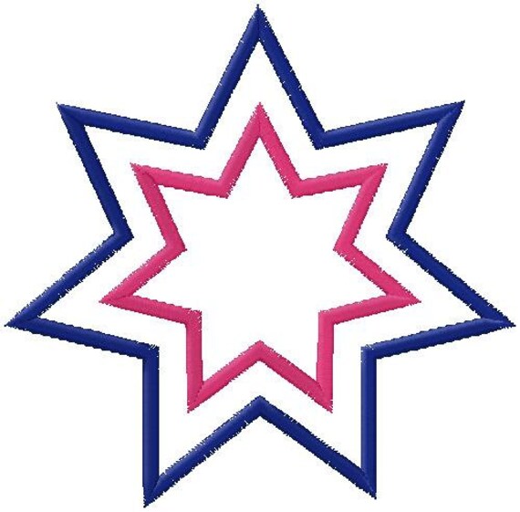 Star Applique Embroidery Design