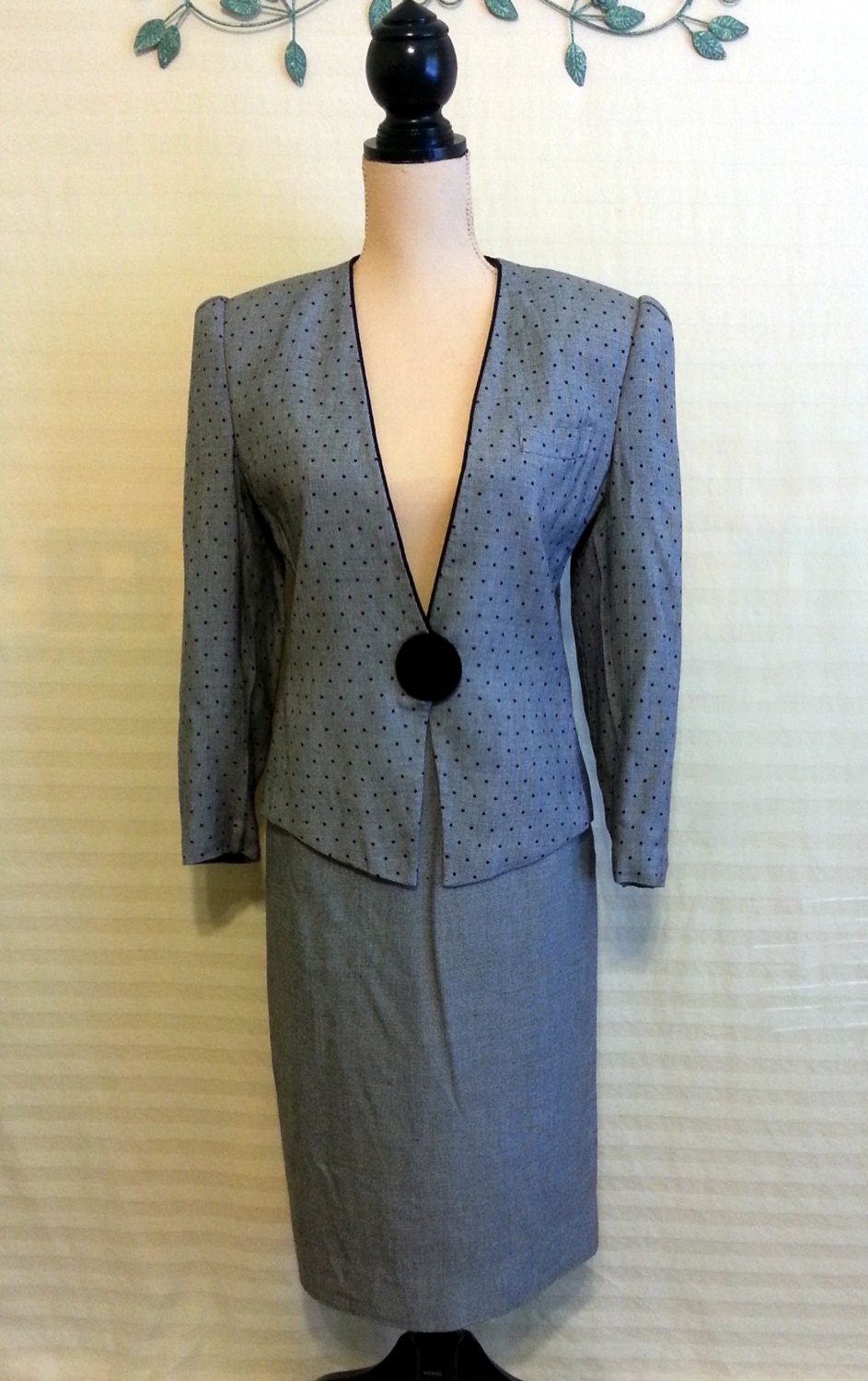 Gray Skirt Suit Spring Summer Dress Suit Grey by MintJulepShoppe
