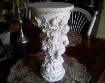 Beautiful Heavy Plaster Angel Pillar