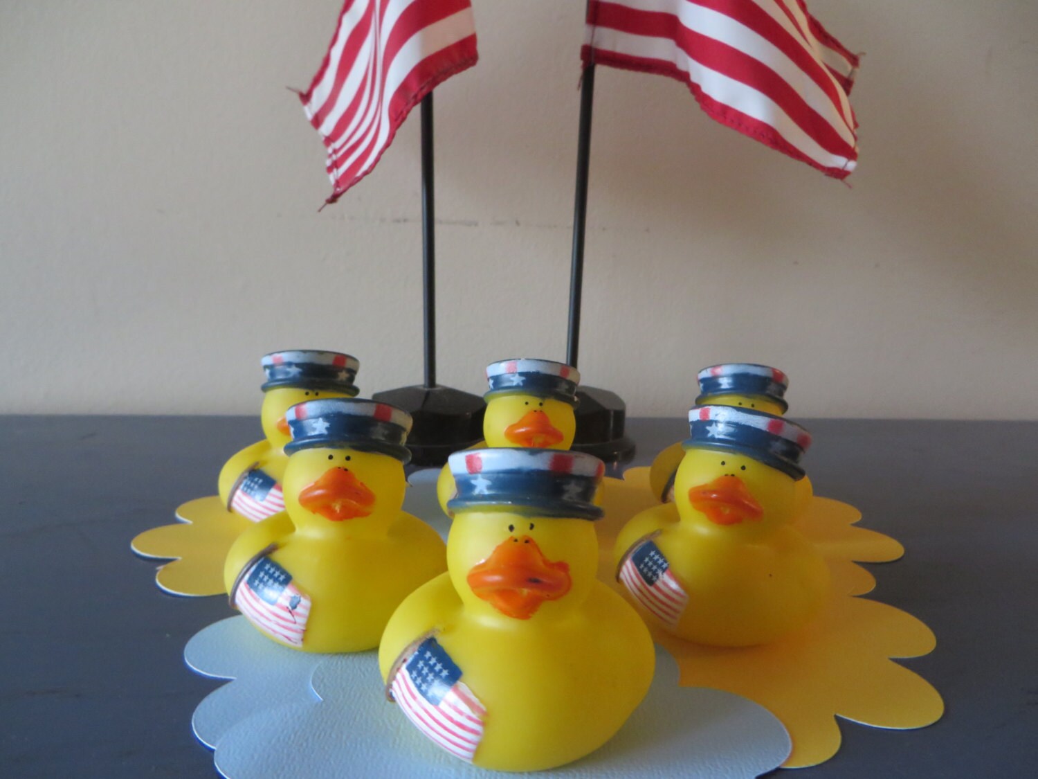 4 Patriotic Rubber Ducks celebrate our nation's