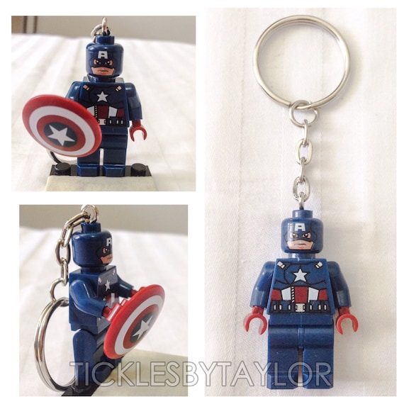 Captain America AVENGERS Keychain Captain America Minifigure