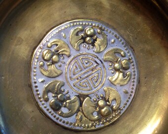 Vintage Gold Tone Jewelry or Trinket Dish