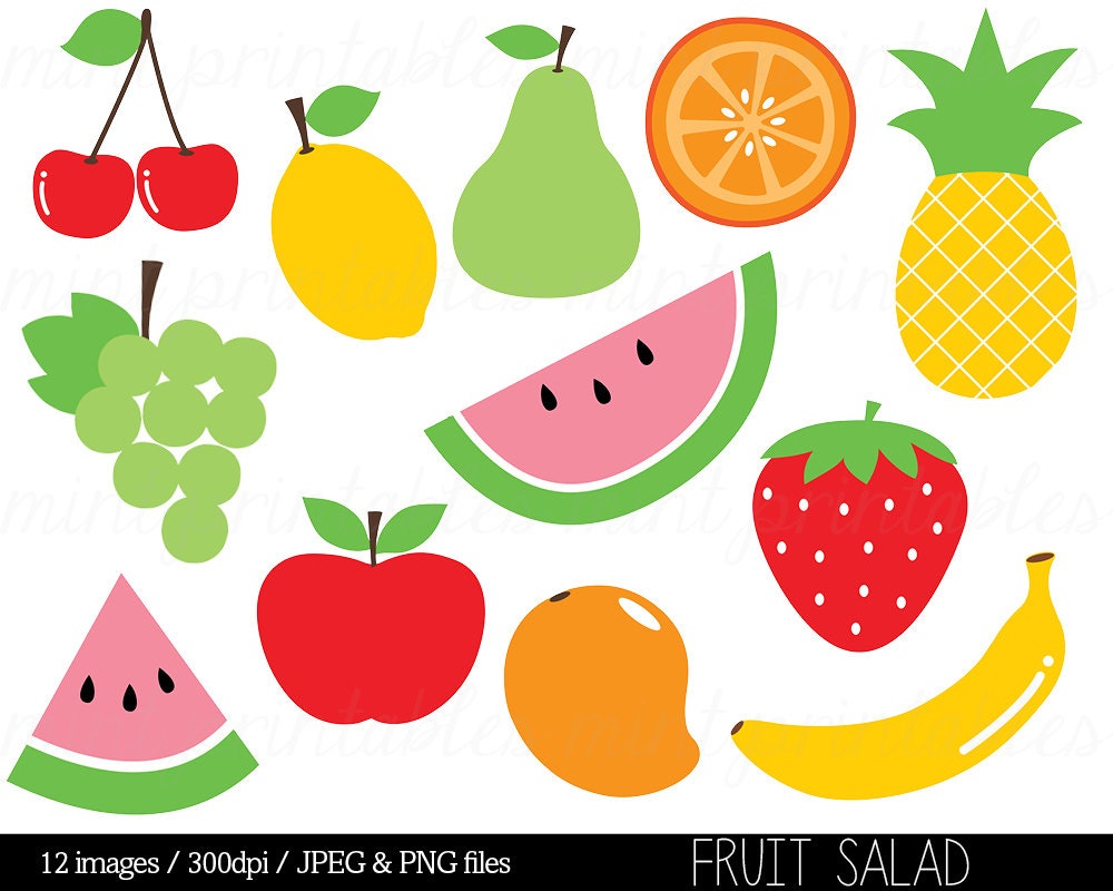 Fruit Clipart Clip Art Fruit Salad Watermelon Pineapple