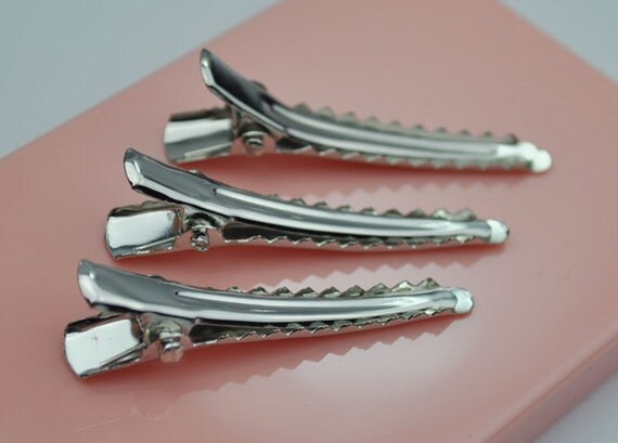 oval alligator hair clips
