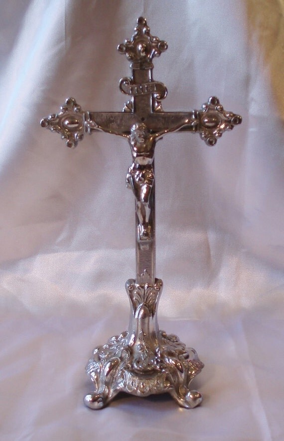 Vintage Free Standing Crucifix