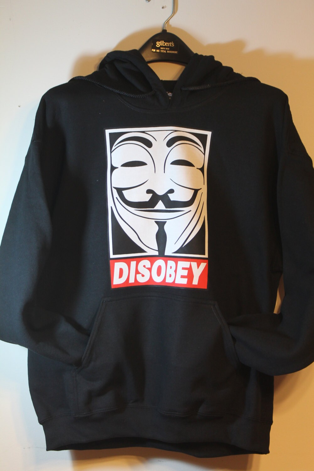 Anonymous Disobey V For Vendetta Hoodie Hipster Men's