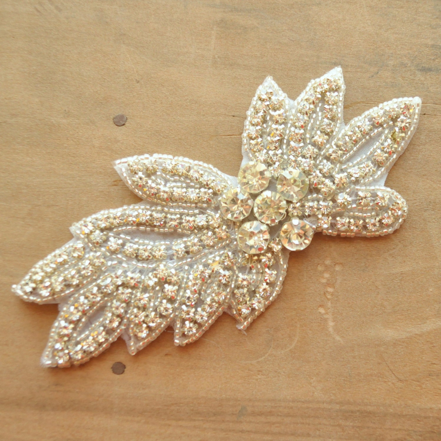 Crystal Applique Rhinestone Applique Wedding by Avenue22Supplies