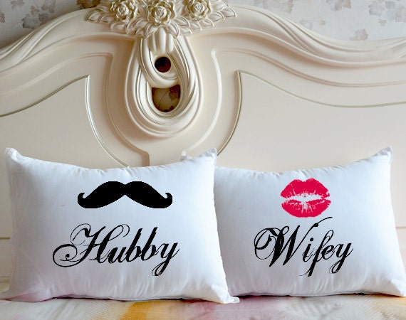 Hubby And Wifey Pillowcustom Pillow Cover T For Couple