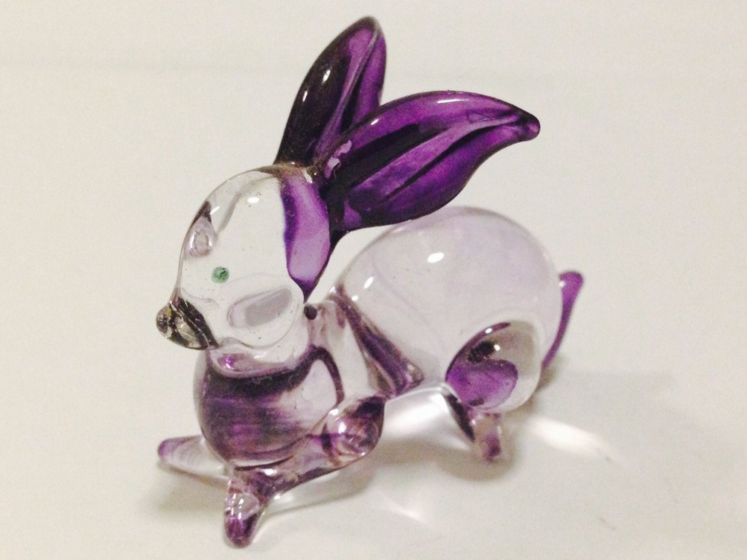 blown glass rabbit