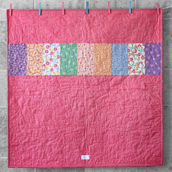 Baby Quilt Baby Nursery Patchwork Quilt by BindedwithLove on Etsy