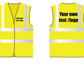 Hi Viz Vest Visitor Front And Back Safety Vest Reflective Site