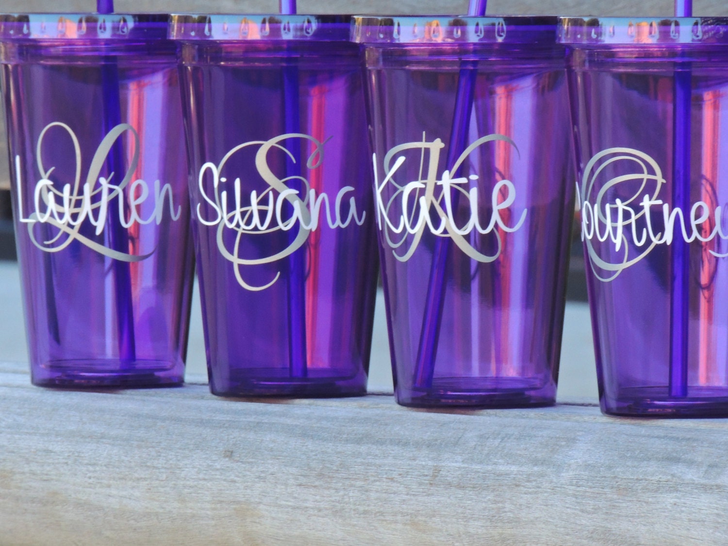 Personalized cup water tumbler monogrammed tumbler