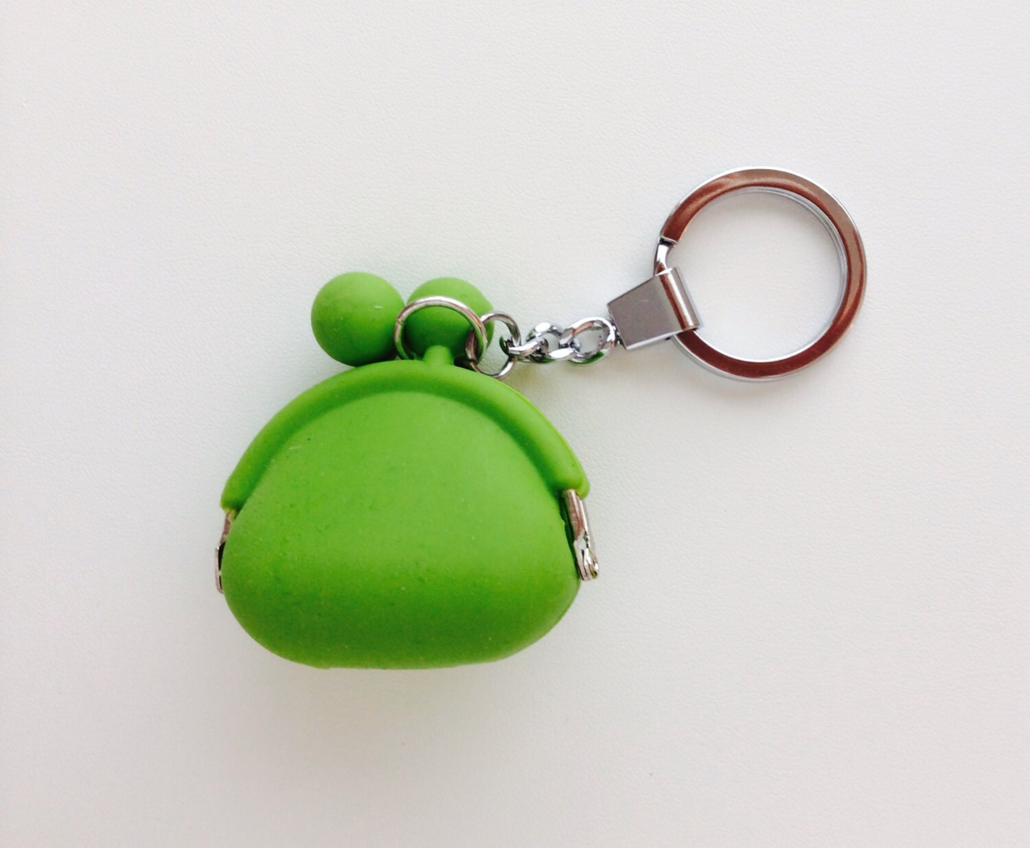 Silicone Mini Coin Purse Bag Small Keychain Key Ring Jewelry