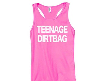 Teenage Dirtbag tank top Rock Band tank PINK womens