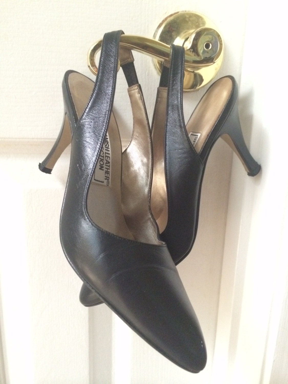 leather sling backs