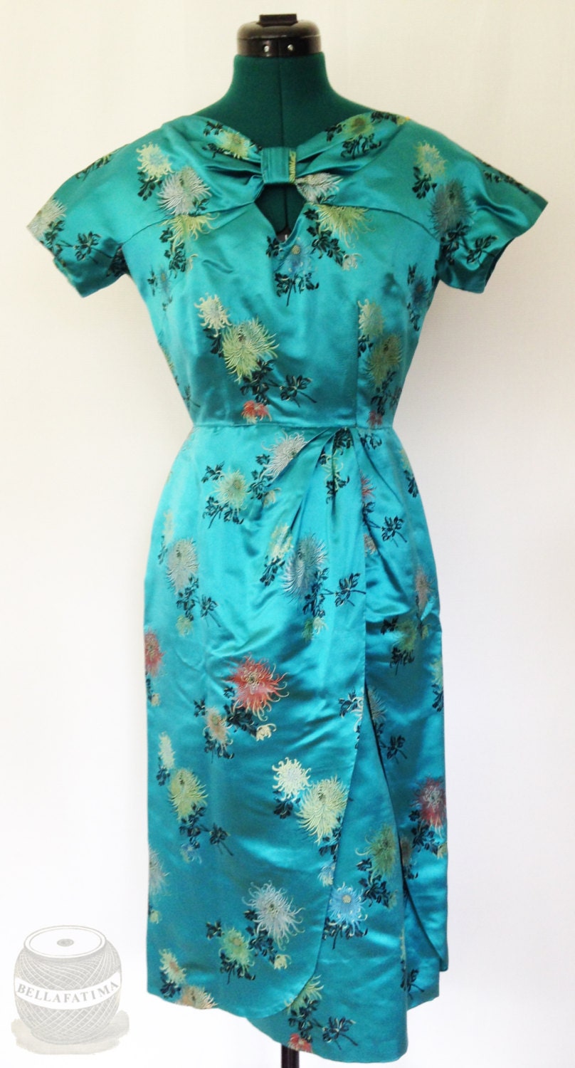 turquoise silk robe