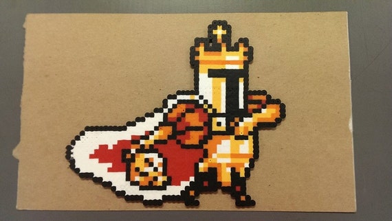 Items similar to King Knight Perler Bead Sprite on Etsy