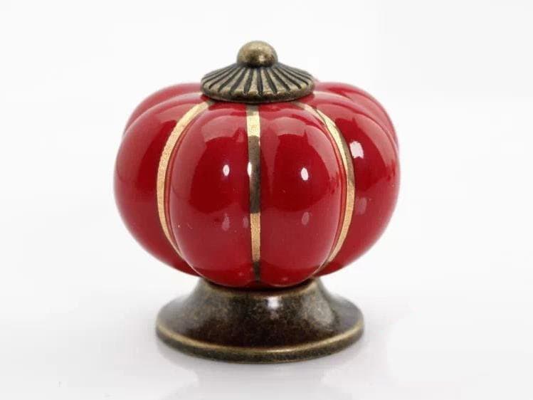 pumpkin knobs vintage ceramic pulls kitchen cabinet dressing table dresser