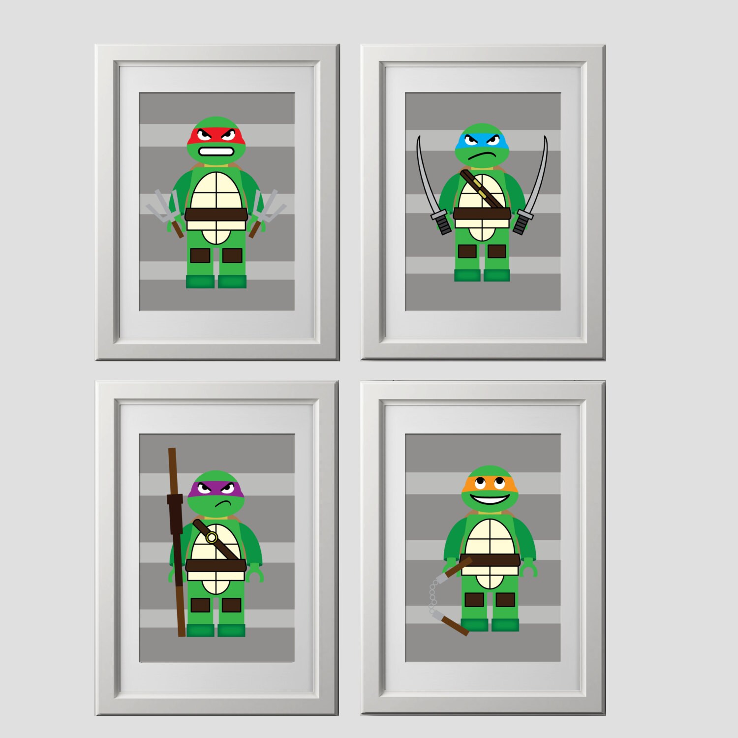 Teenage mutant ninja turtles PRINTED wall art prints TMNT