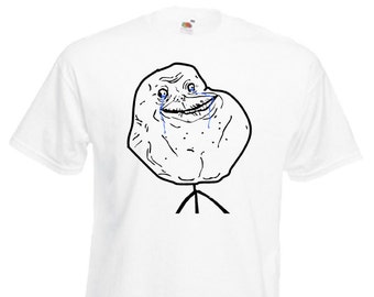 Troll shirt men Forever Alone Meme T-shirt Troll head Like a boss ...