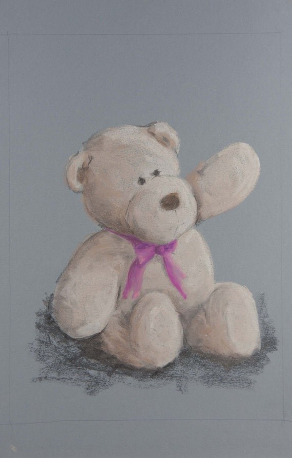 teddy bear pastel