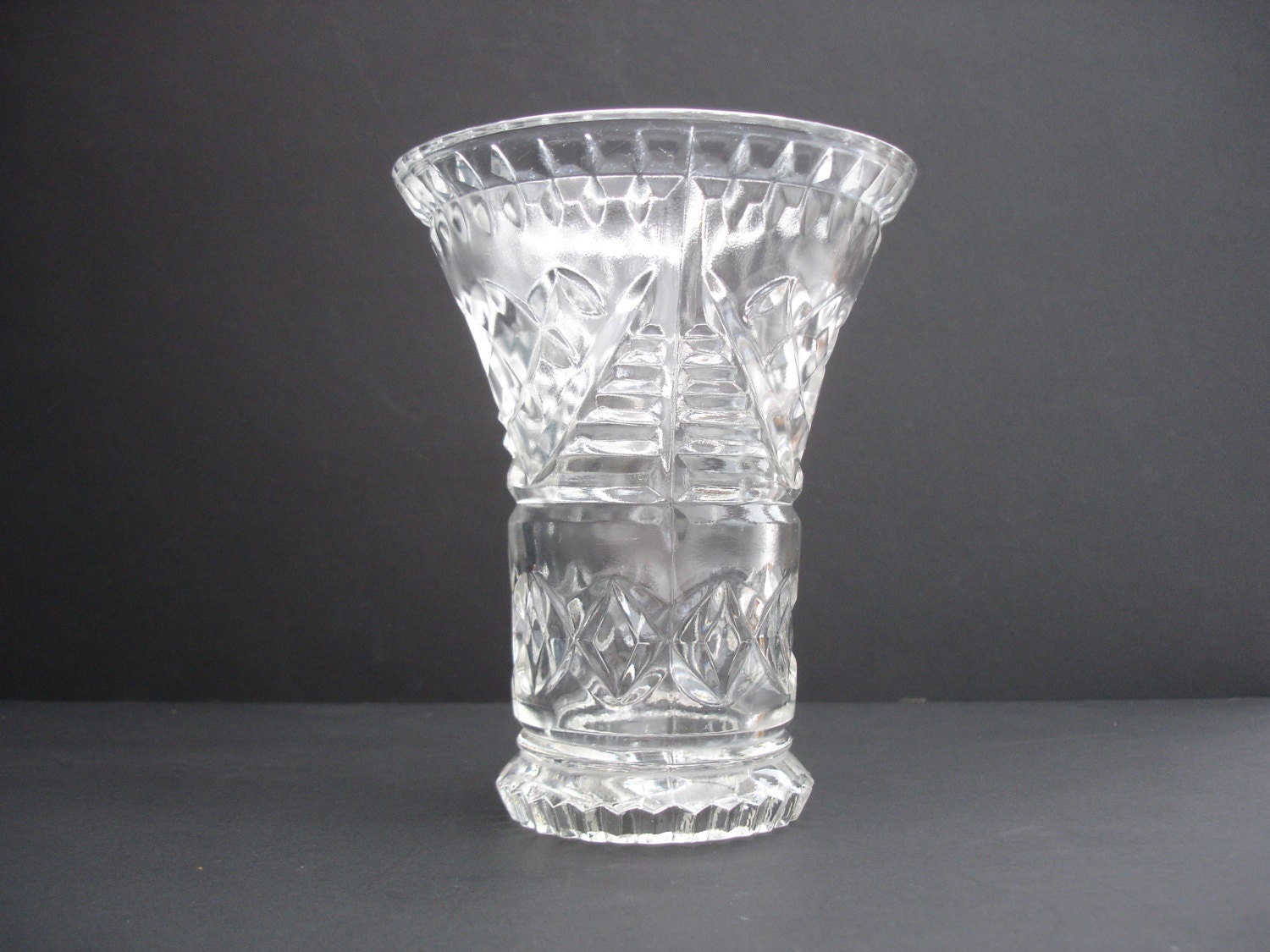 Vintage Pressed Glass Vase 3