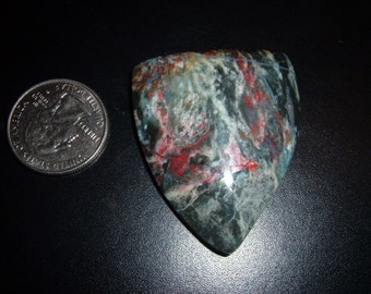 Plasma Agate Shield Shape Cabochon
