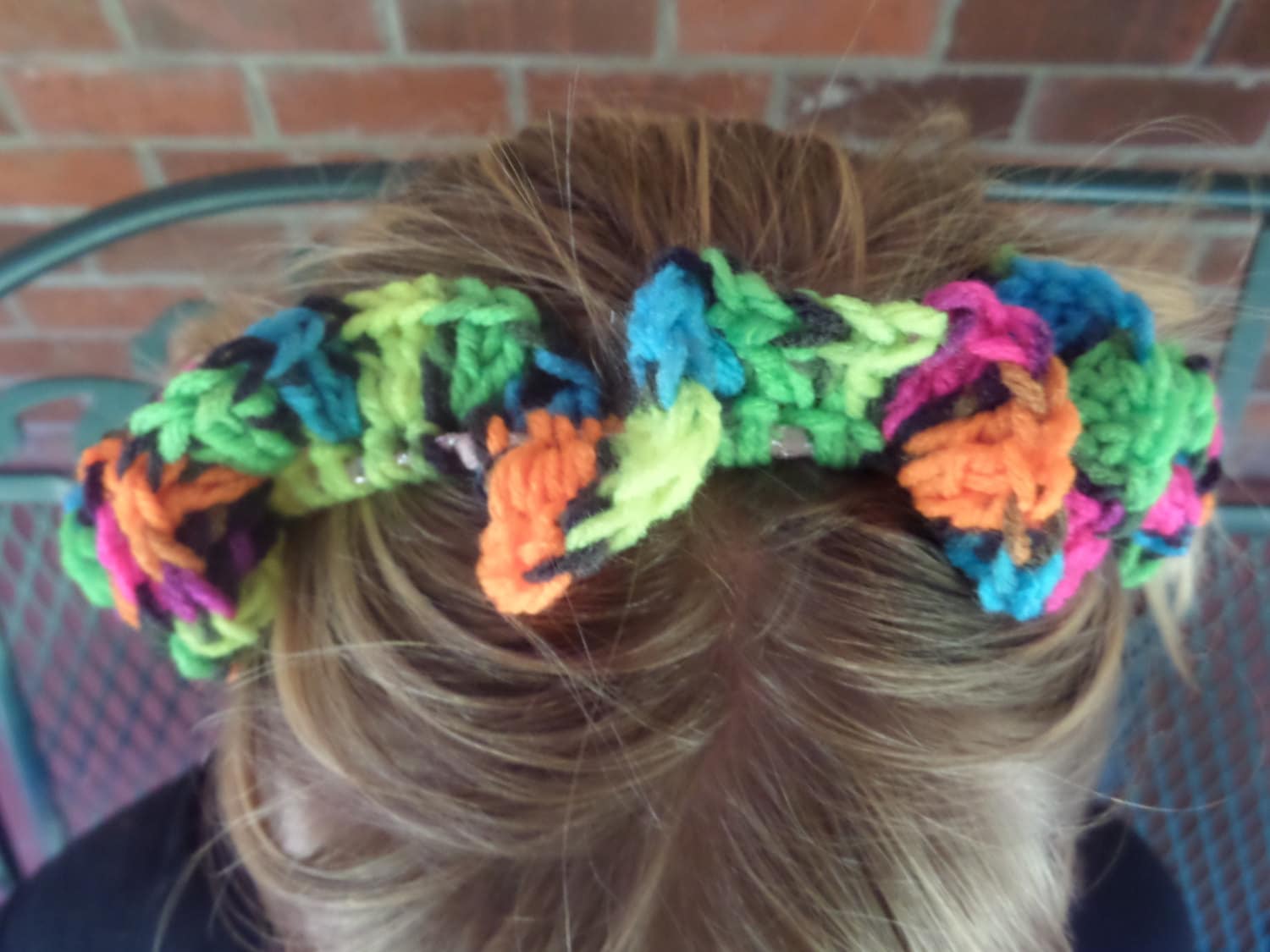 Crochet Stretchy Hair Band Bright Muticolor Hair