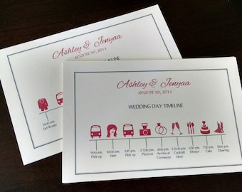 Bridal Party Timeline