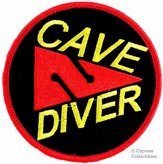 CAVE DIVER Scuba Diving PATCH embroidered ironon Dive Emblem