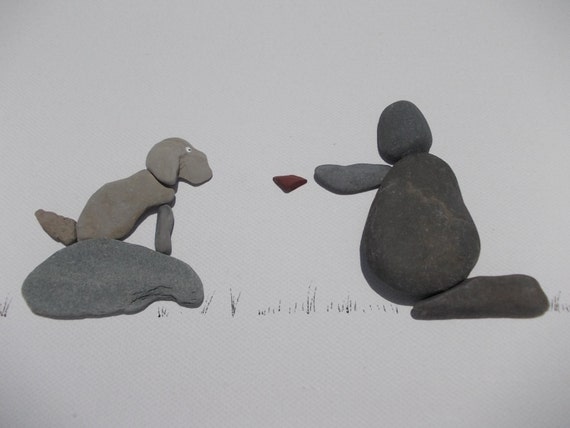pebble-art-picture-of-a-dog-and-his-owner