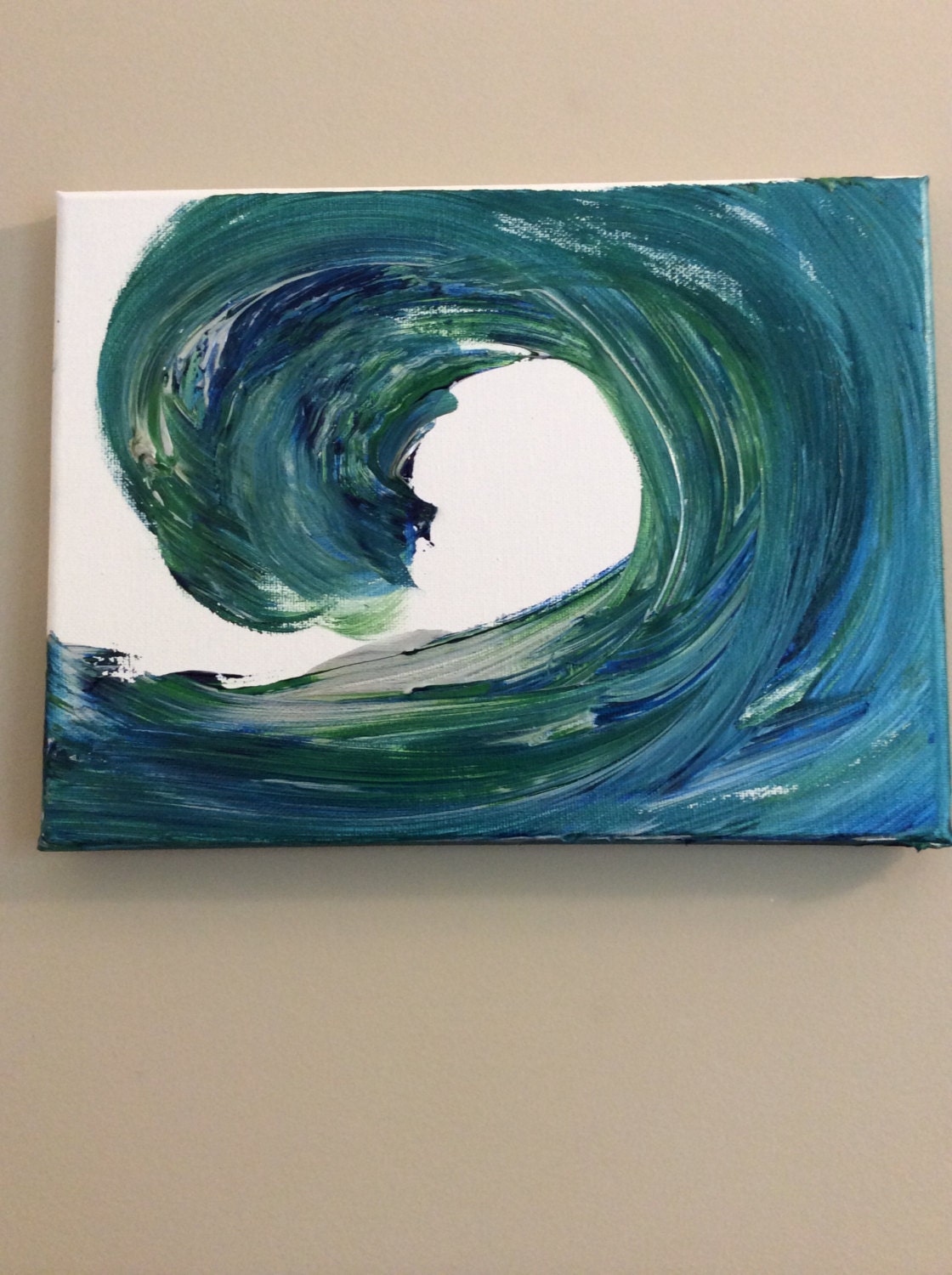 Original painting Ocean Wave painting created with acrylics