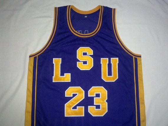 Pete Maravich LSU Tigers Purple College Jersey Gift by Krumpyshop