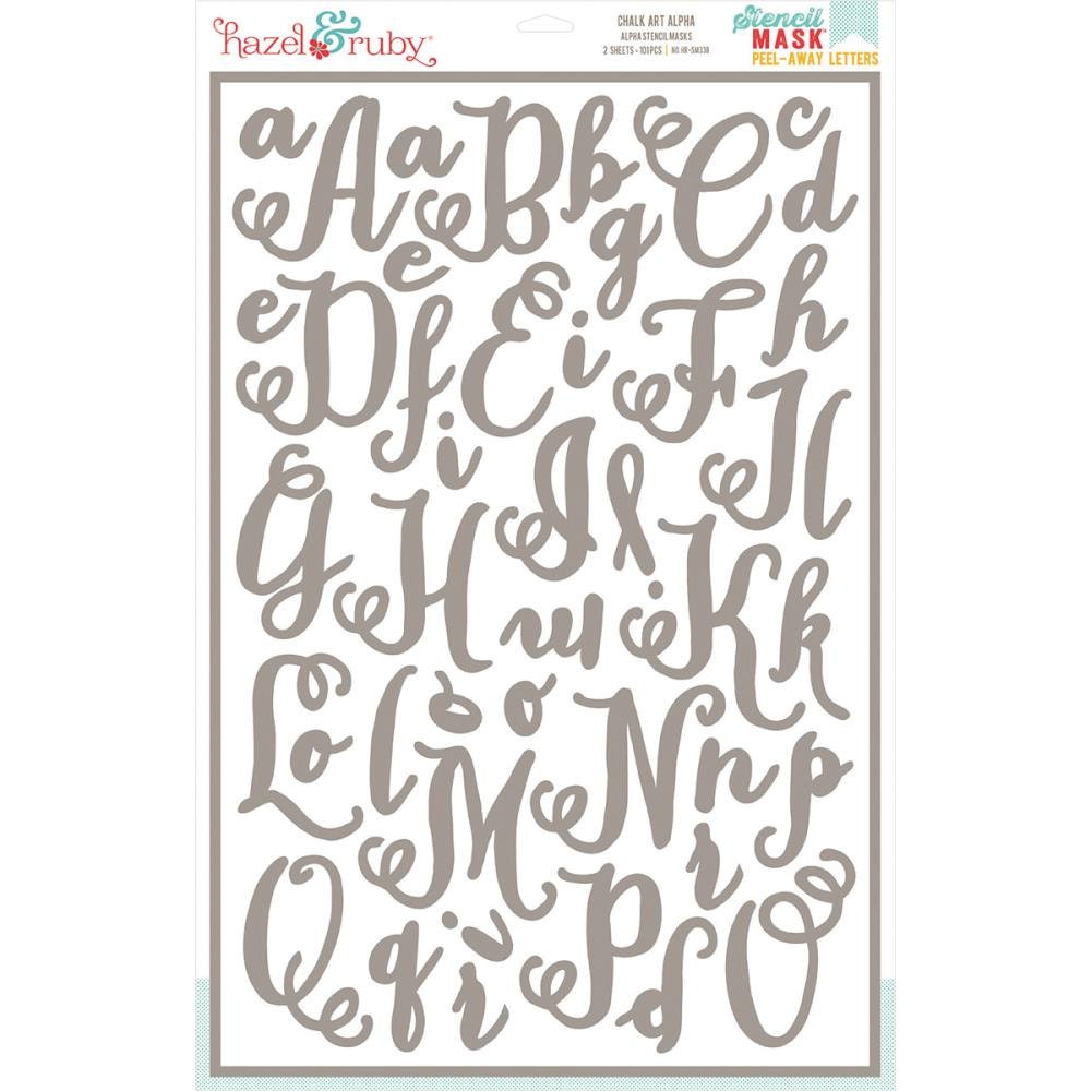 Chalk Art 2 Letters Stencil Mask Alphabet 12x18 by SupplyJunkies