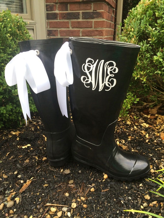 monogram lace up boots