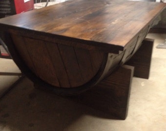 barrel coffee table | etsy barrel coffee table | etsy