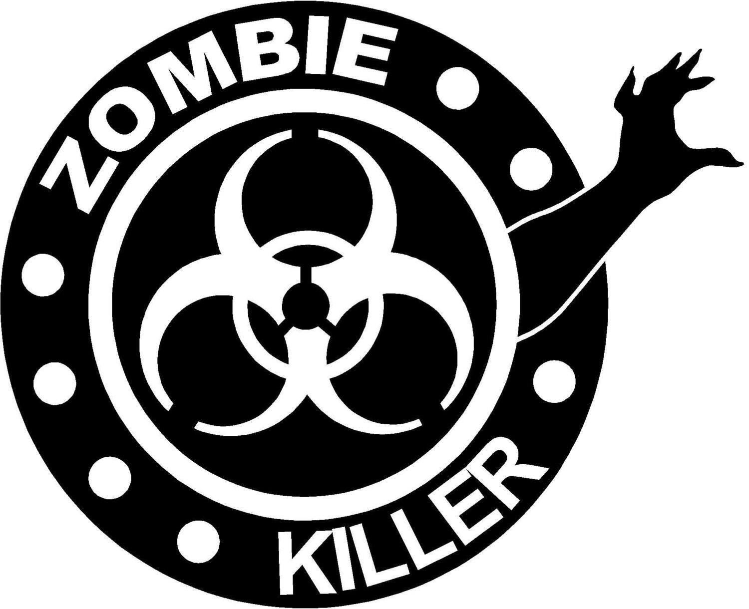 Zombie Killer Vinyl Sticker window decal by HeadShot007 on Etsy