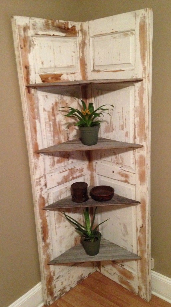 Reclaimed Wood Corner Shelf by RepurposedCreatives on Etsy