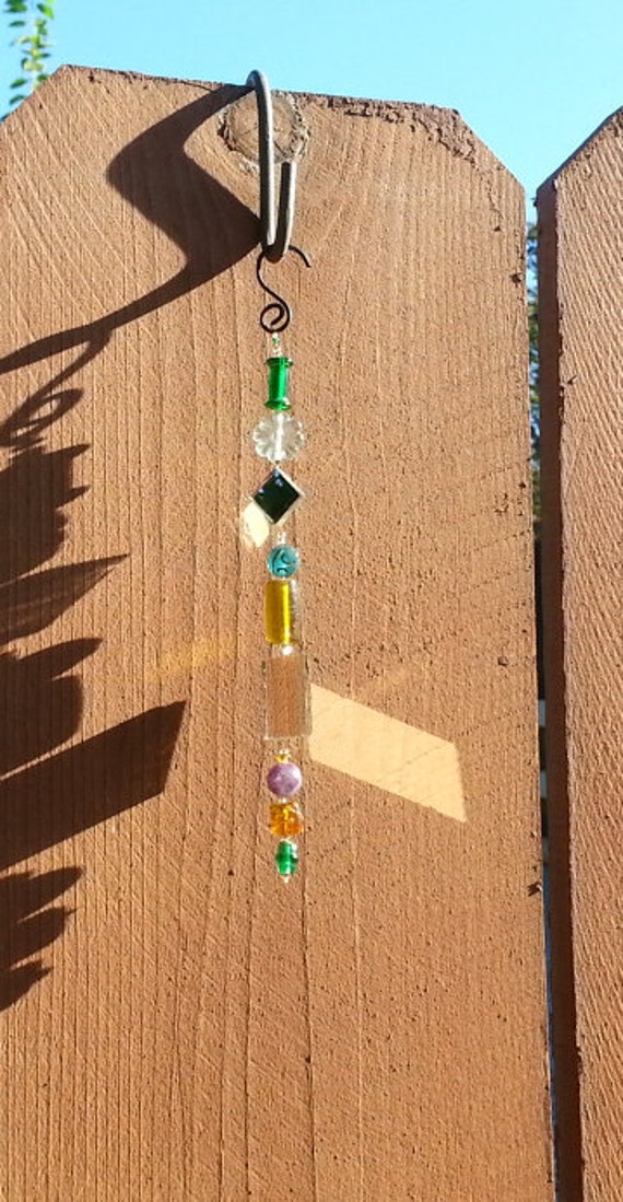 Glass beads suncatcher hanging ornament garden decor patio