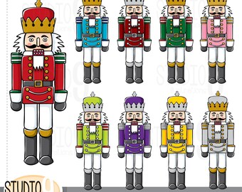 NUTCRACKER Clip Art: NUTCRACKERS Clipart CHRISTMAS Clip Art, Nutcracker Download, Vector Nutcracker Holidays Clipart